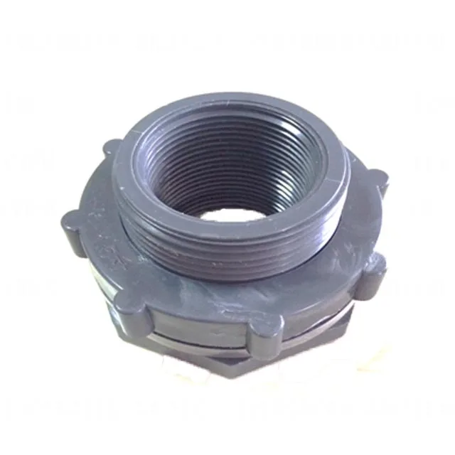 Heavy duty 2inch PVC plastic bulkhead fitting for Aquarium