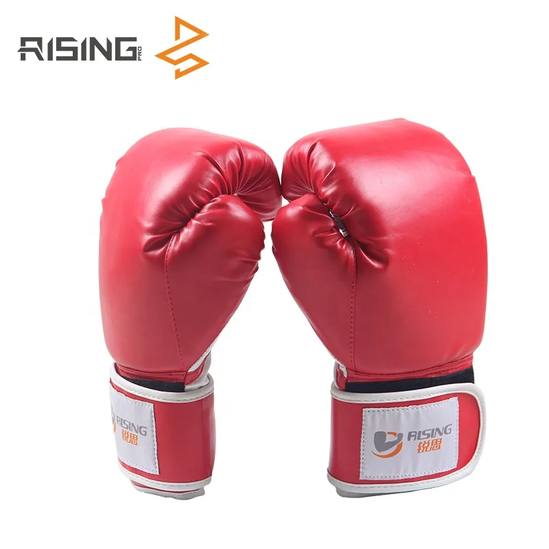 China Manufacturers Custom Printed Logo Leather Boxing Gloves