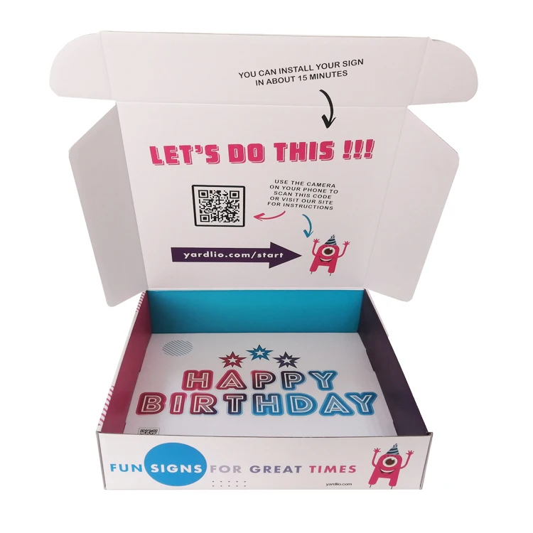 Recyclable custom shipping box Custom logo luxury paper hair wig packaging box Custom mail-order boxes