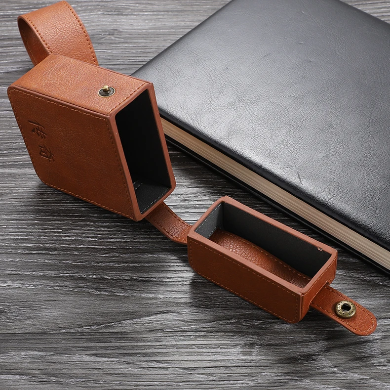
Smoking Accessories OEM Portable Travel Outdoor Humidor Case Cigar Holder Storage Box Faux Leather Cigarette Box Gift Set 