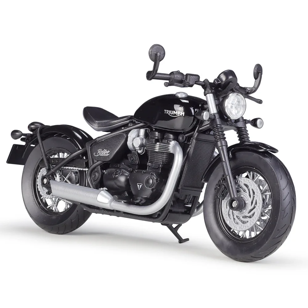 WELLY 1:12 2021Bonneville Bobber Simulation Diecast Alloy Motorcycle Model Automobile Parts Diecast Motorbike Model