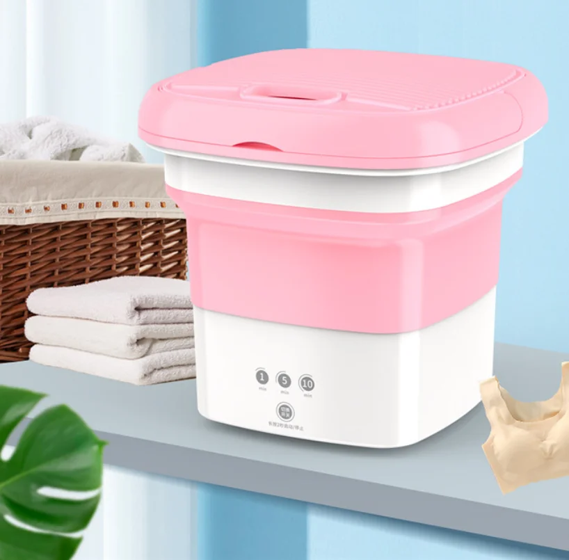 Portable Foldable Collapsible Washing Machine Folding Clothes Shoes washer travel