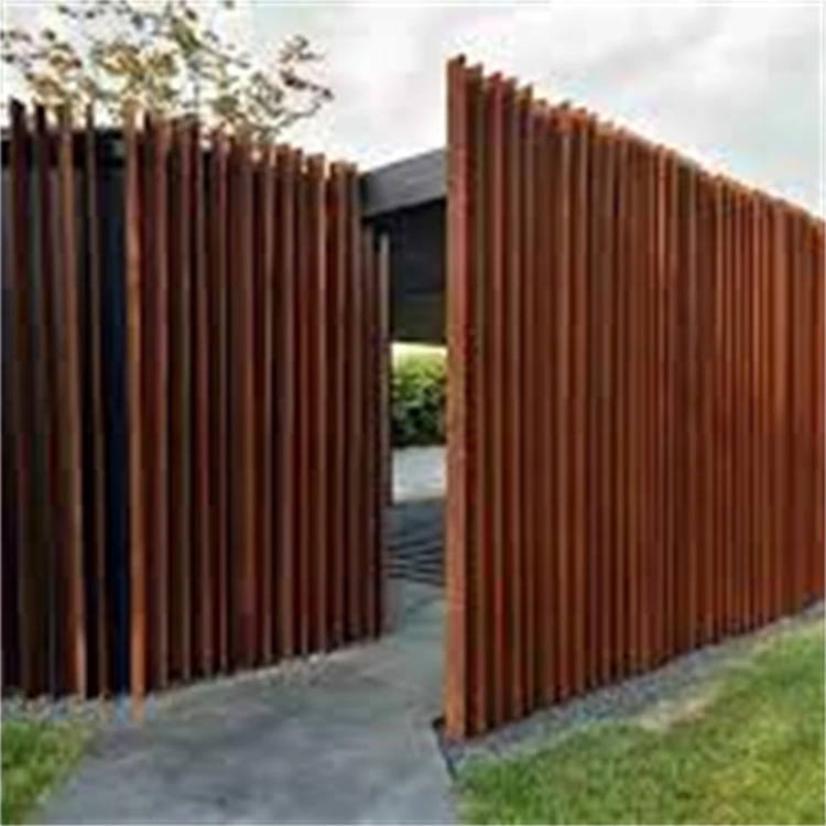 Ржавый цвет corten стальной разделитель для комнаты стальные металлические панели забора садовый забор