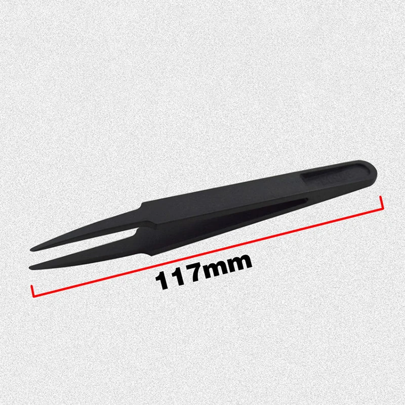 HYSTIC Black Anti-Static Tweezers Industrial Laboratory Furniture Plastic Tweezers