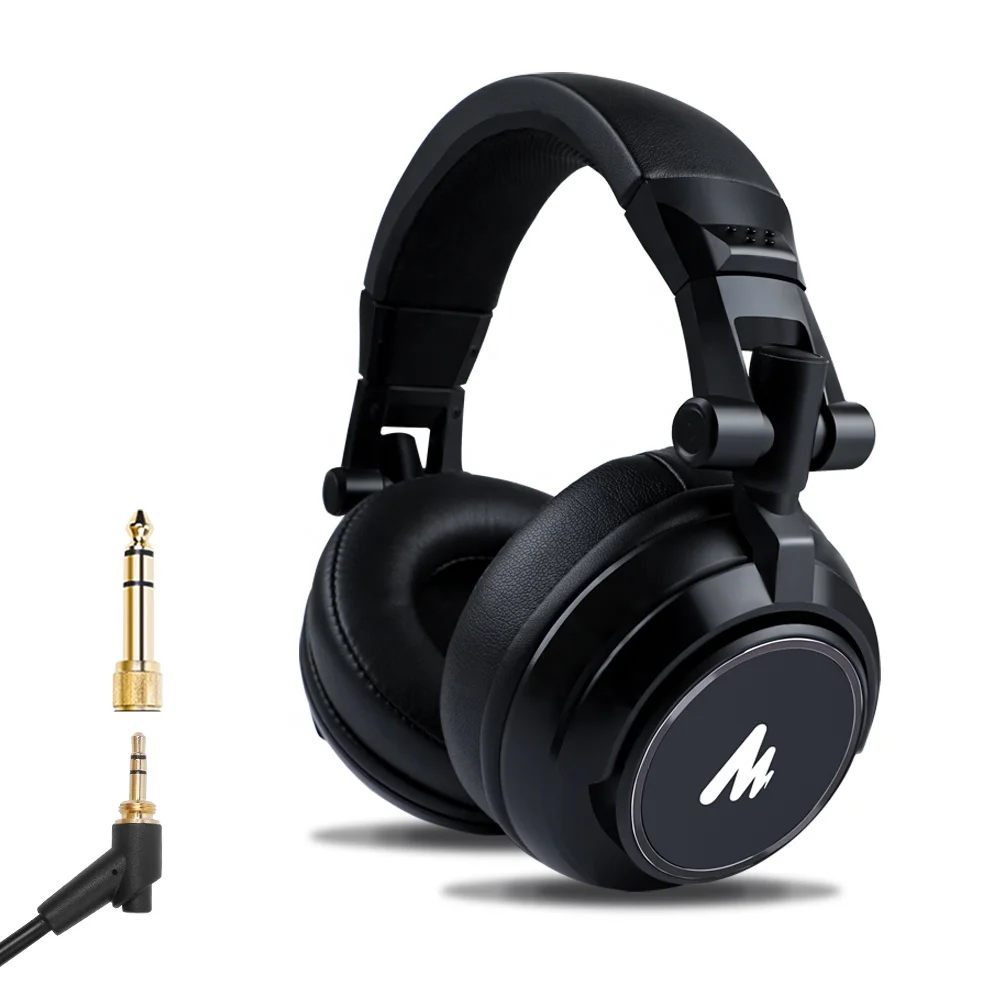 
DJ Monitor Headphones Sound Quality Dynamic Over Ear Stereo Studio Real-Time Monitor Headphone 
