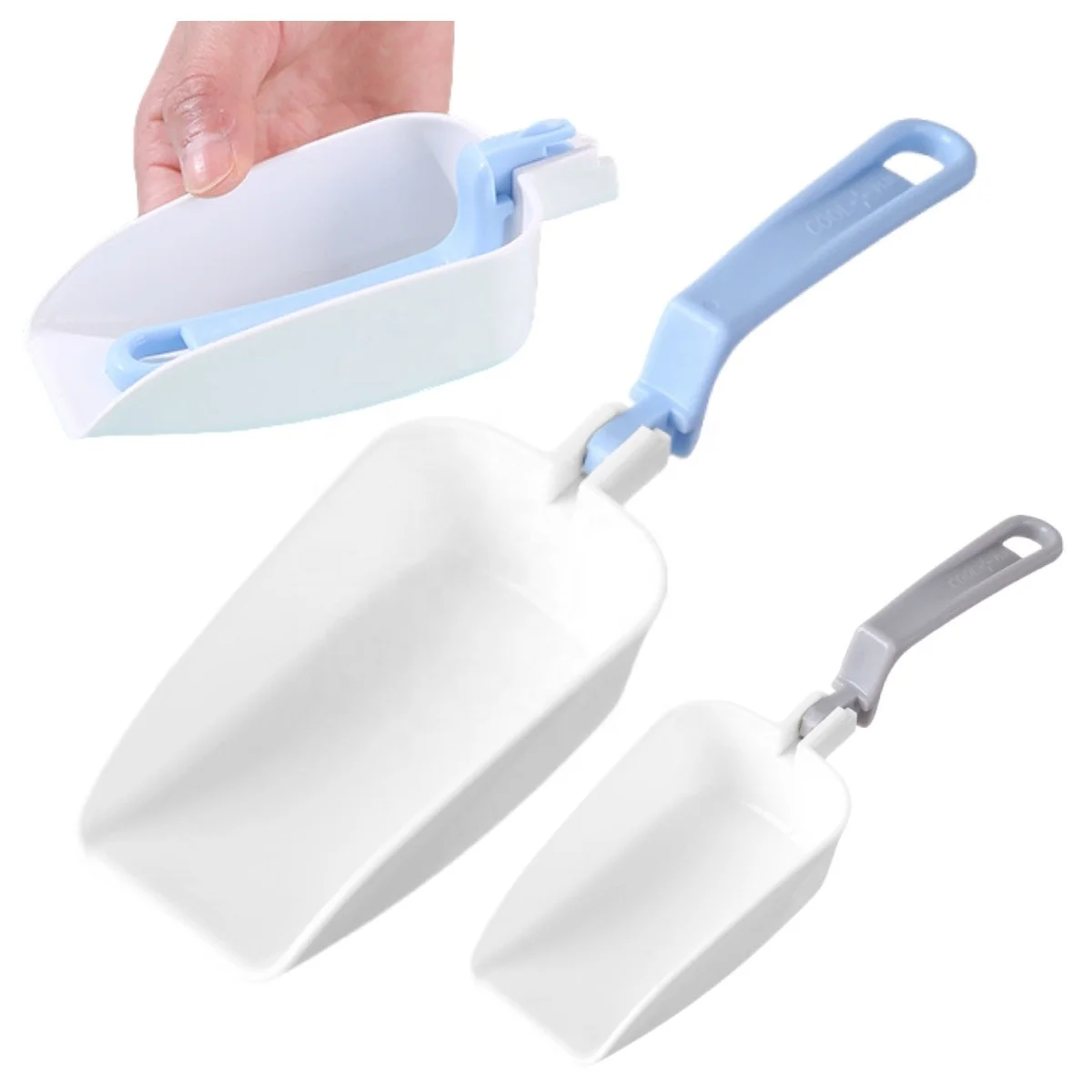 Foldable refrigerator ice shovel Plastic Multifunctional Sweet Candy Ice Scraper Buffet Bar Food Measuring Scoop Shovel