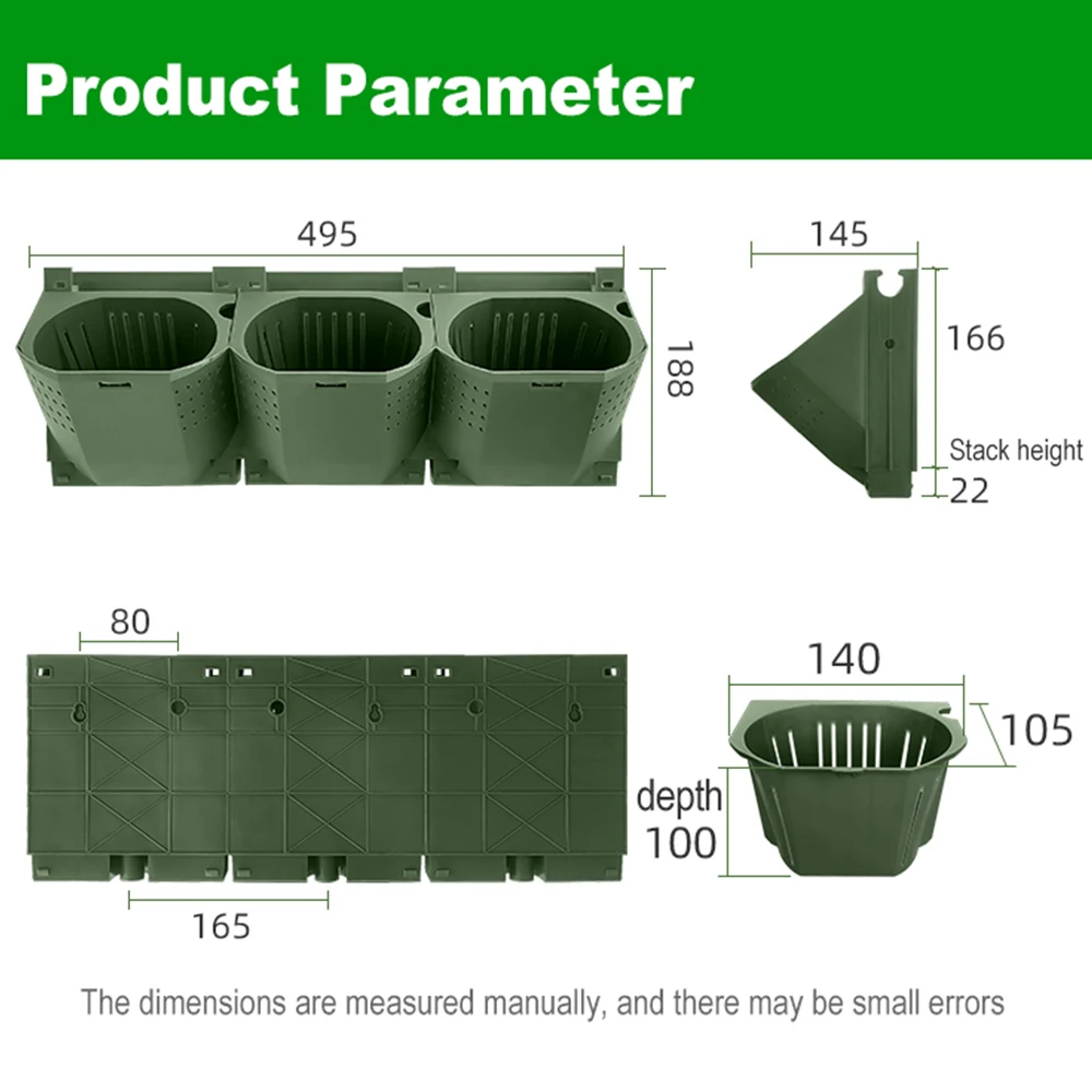 Standing wall self-watering cultivation system flower botanical garden pot