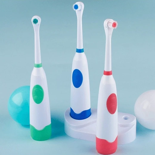 2022 free customized waterproof silicone baby children kids 360 rotary electric toothbrush
