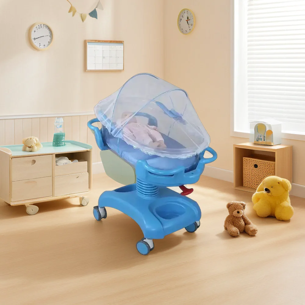 ABS Baby Cart With Weighing Function Hydraulic ABS Baby Trolley Hospital Newborn Crib
