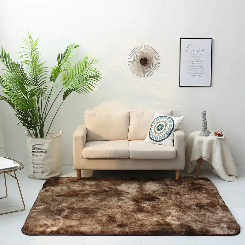 Tie Dyeing Velvet Carpet Living Room Fashion Small Large Size Rectangle Fluff Soft Comfortable Warm Four Season Eco-friendly
