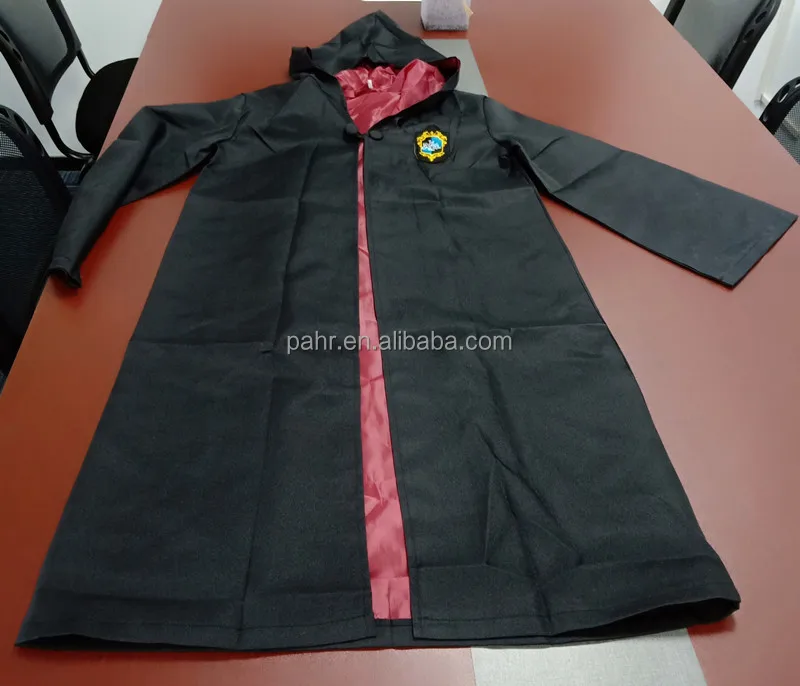Halloween Party Cosplay Magic School Uniform Clothes Costume Wizard Black Blank Hooded Robe Cloak High School Graduation Robes
