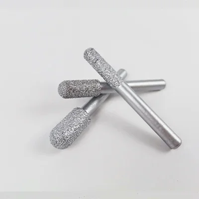 Tungsten Carbide Rotary Burr Set Double Cut Diamond Burrs 6mm Straight Shank Diamond Mounted Point