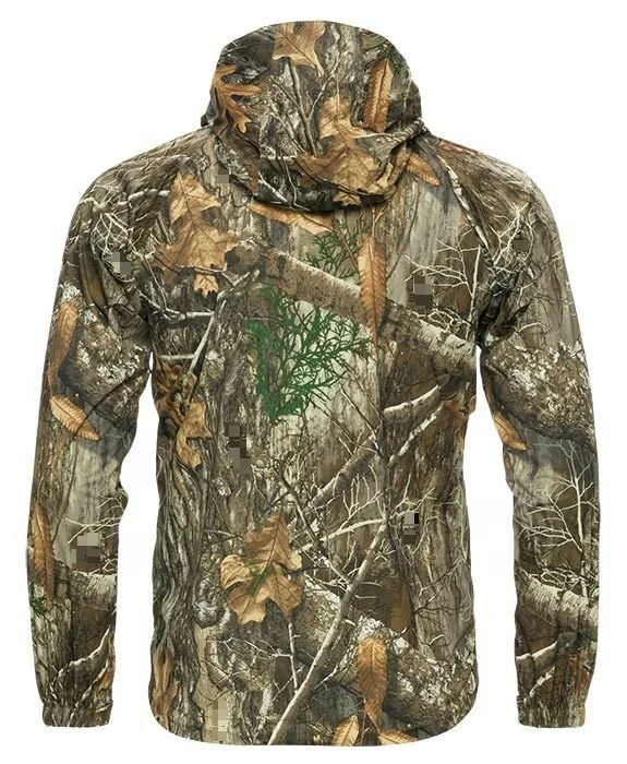 Windproof Waterproof Breathable Biomimetic Camouflage Hunting Jacket and Pants Outdoor Invisible Silent Hunting Suit
