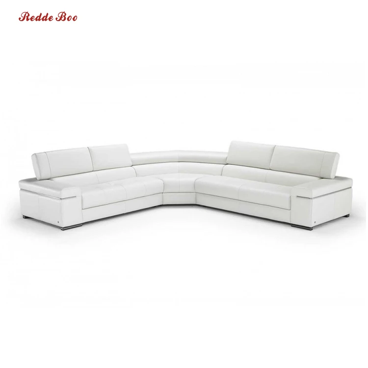 
2020 New European design furniture sofa home white leather corner sofa 