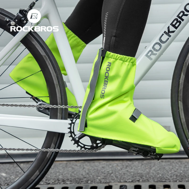 ROCKBROS Bicycle Rain shoes cover mountain road waterproof windproof lock shoe cover motorcycle bicycle riding equipment