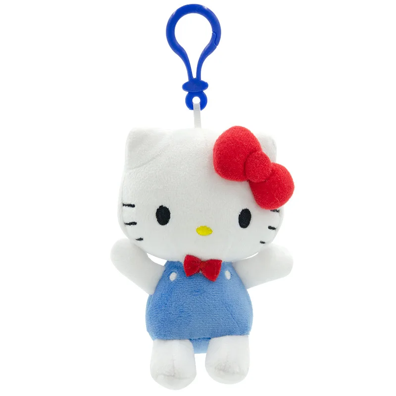 Custom New KT cat Plush Keychains Classic Designs Kuromi Melody Soft Plush Cartoon Keychain Toys For Girls
