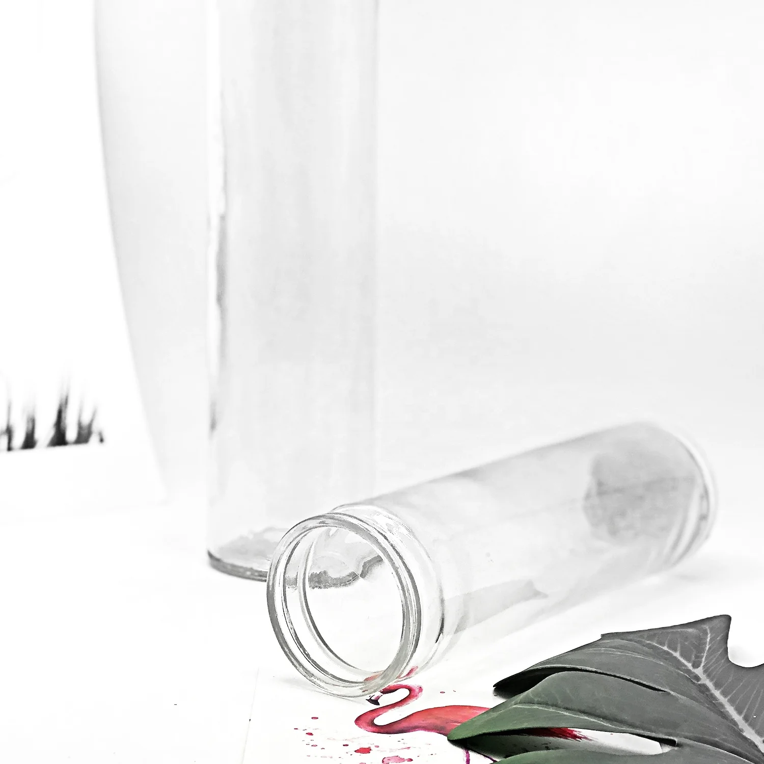 high quality! 230ml,380ml cylinder glass candle jar, candle holder 7 days glass candle jar