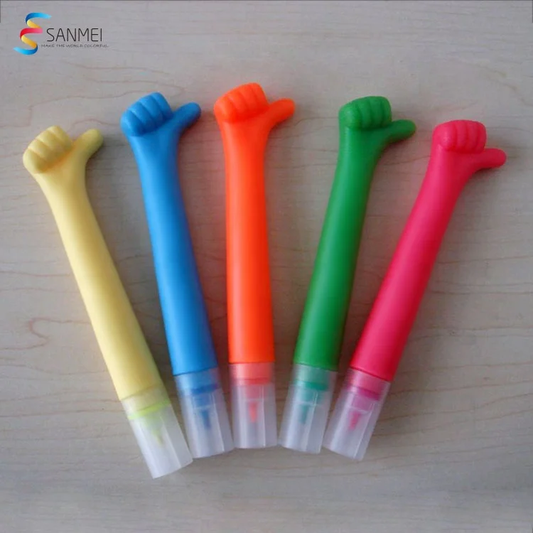 Multi Colored Kids Stationery Finger Shaped Highlighter Pen