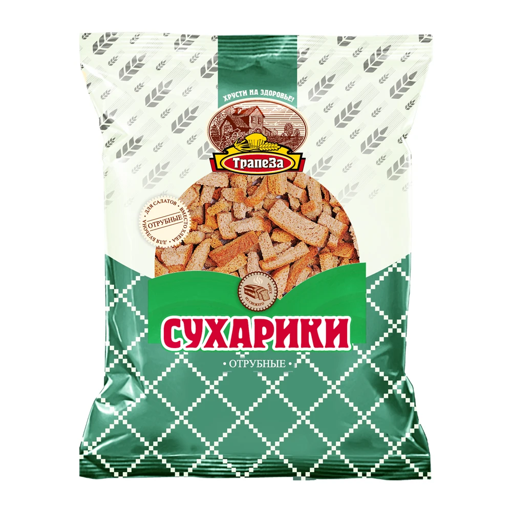 Хлебобулочные и кондитерские изделия высшего качества, суп трапеза, кретоны, здоровая Замена хлеба