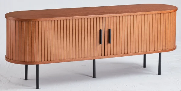 Vintage Nordic Design Living Room Large Storage Two Doors TV Cabinet Wooden TV Stand