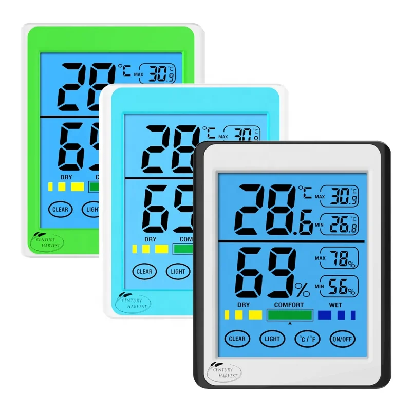 CH-913 Wall Clock Electronic Temperature Humidity Household Table Clock Thermometer Hygrometer