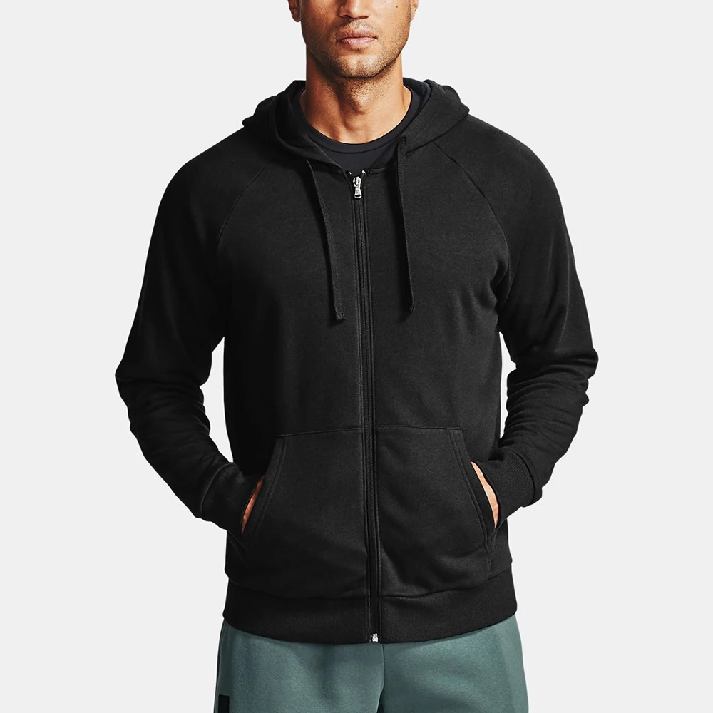 OEM Blank Full Zip Up Hoodie Custom Pullover Streetwear Hoodie For Men