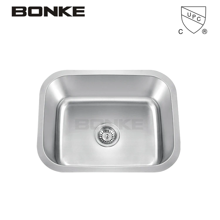 Classic Design Pressed Deep Drawn Single-Bowl Moduled Stainless Steel Kitchen Sink