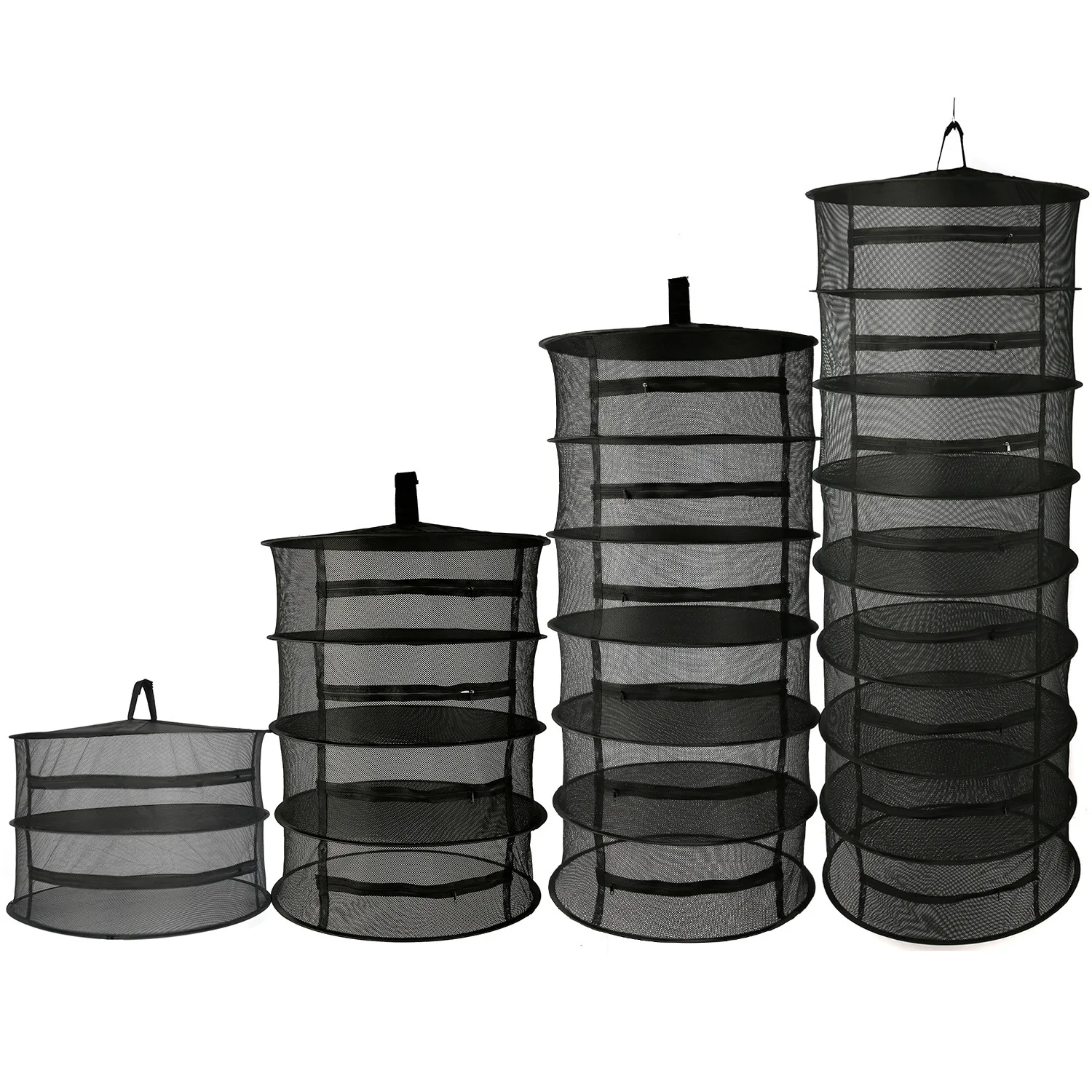 8 Layer Mesh dry net Hanging Herb Drying Rack Dry Net with Zippers with S Hang Buckle and Storage bag