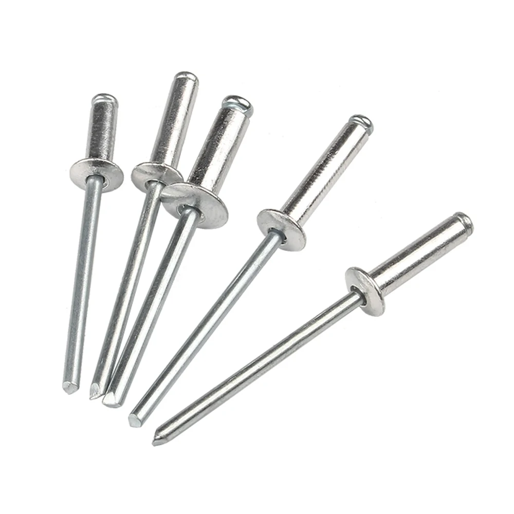 Factory Wholesale All Size Pop Rivet Open End Type Round Head Plain Brass Galvanize Aluminum 304 Stainless Steel Blind Rivet