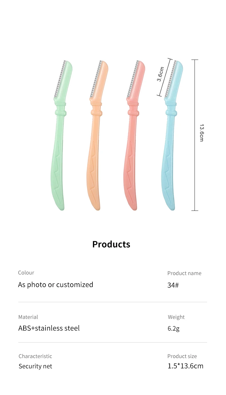 Biodegradable Women Facial Hair Multipurpose Women Razors Shaver Reusable Razor Eyebrow Shaver