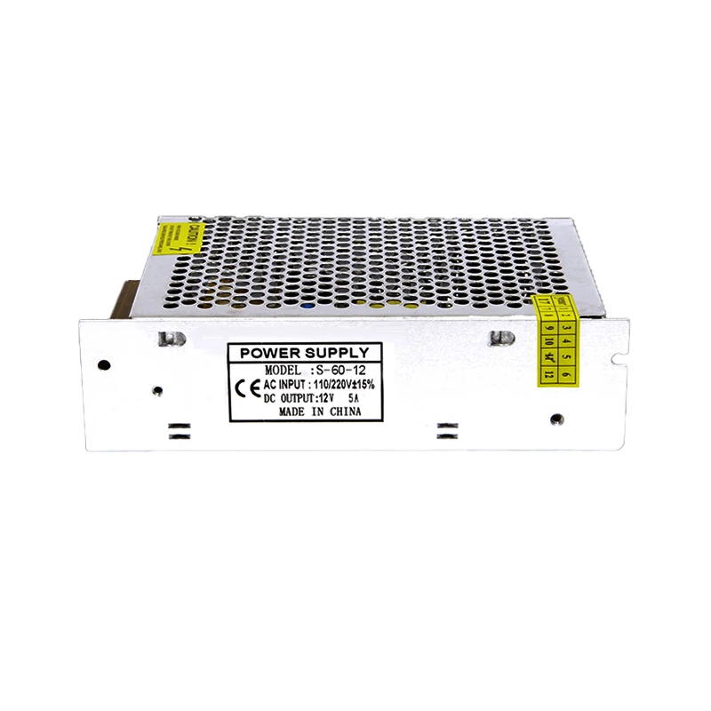  12V 60W S-60-12 Светодиодный драйвер питания Европейский сертификат соответствия ограничениям на использование опасных материалов в производстве электрического и электронного светодиодный