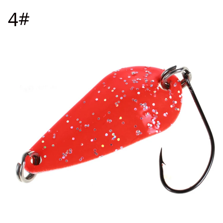 New Copper Spoon Metal Lure 3cm 3g  Colorful Spoon Bait Fishing Lure Trout Single Hook Artificial Hard Bait For Bass Fishing