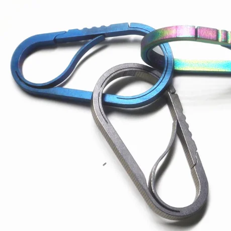 Camping Tool Gear Quick Release edc titanium stainless steel carabiner Clip with bottle openers