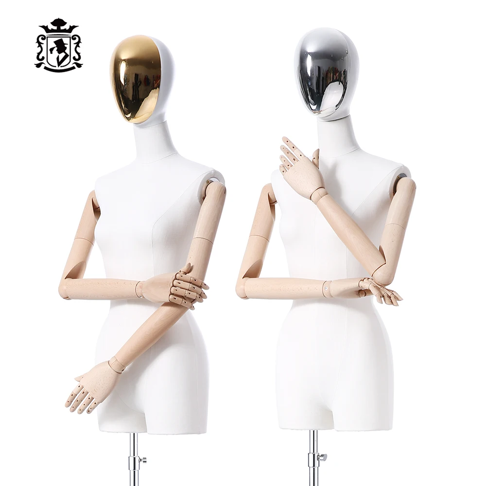Adjustable Tailor Half Body Torso Female Mannequin Female Dressmakers Dummy Mannequin for Clothing Display