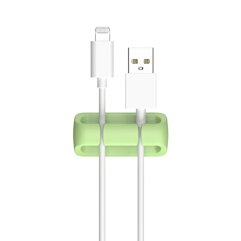 Silicone Desk Cable Management Organizer for Charger Earphone Protector Wire Keeper Holder Flexible USB Cable Winder