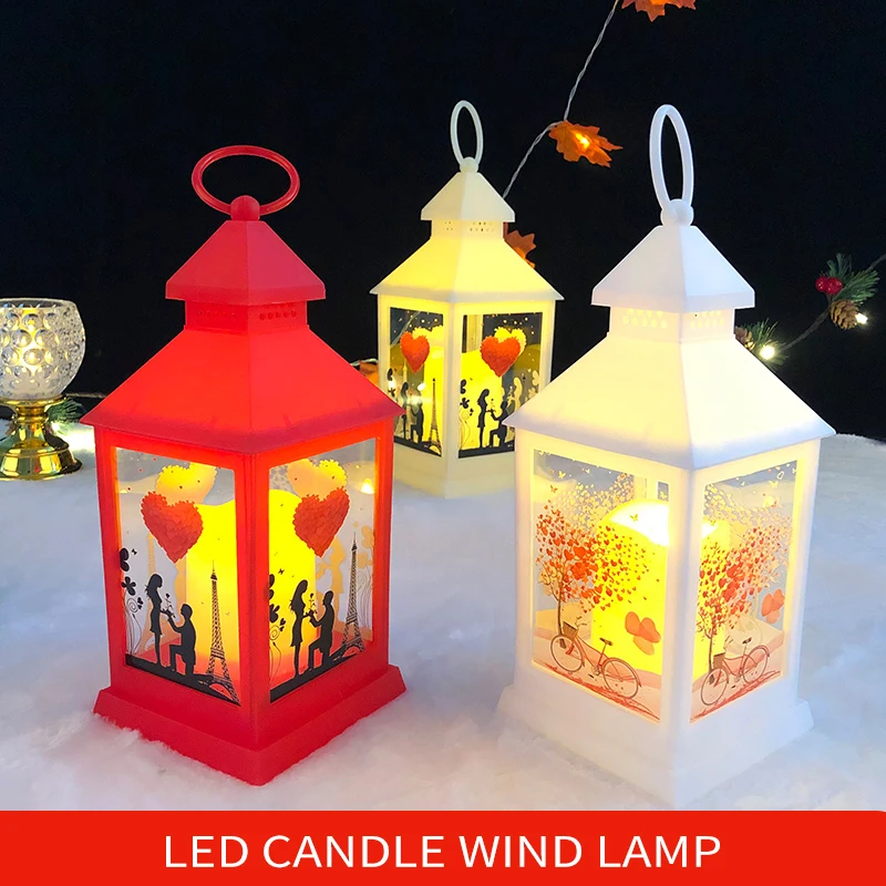 LED Lanterns Wedding Candle Lantern Valentines Day Decorative Lanterns Wedding Party Night Lights