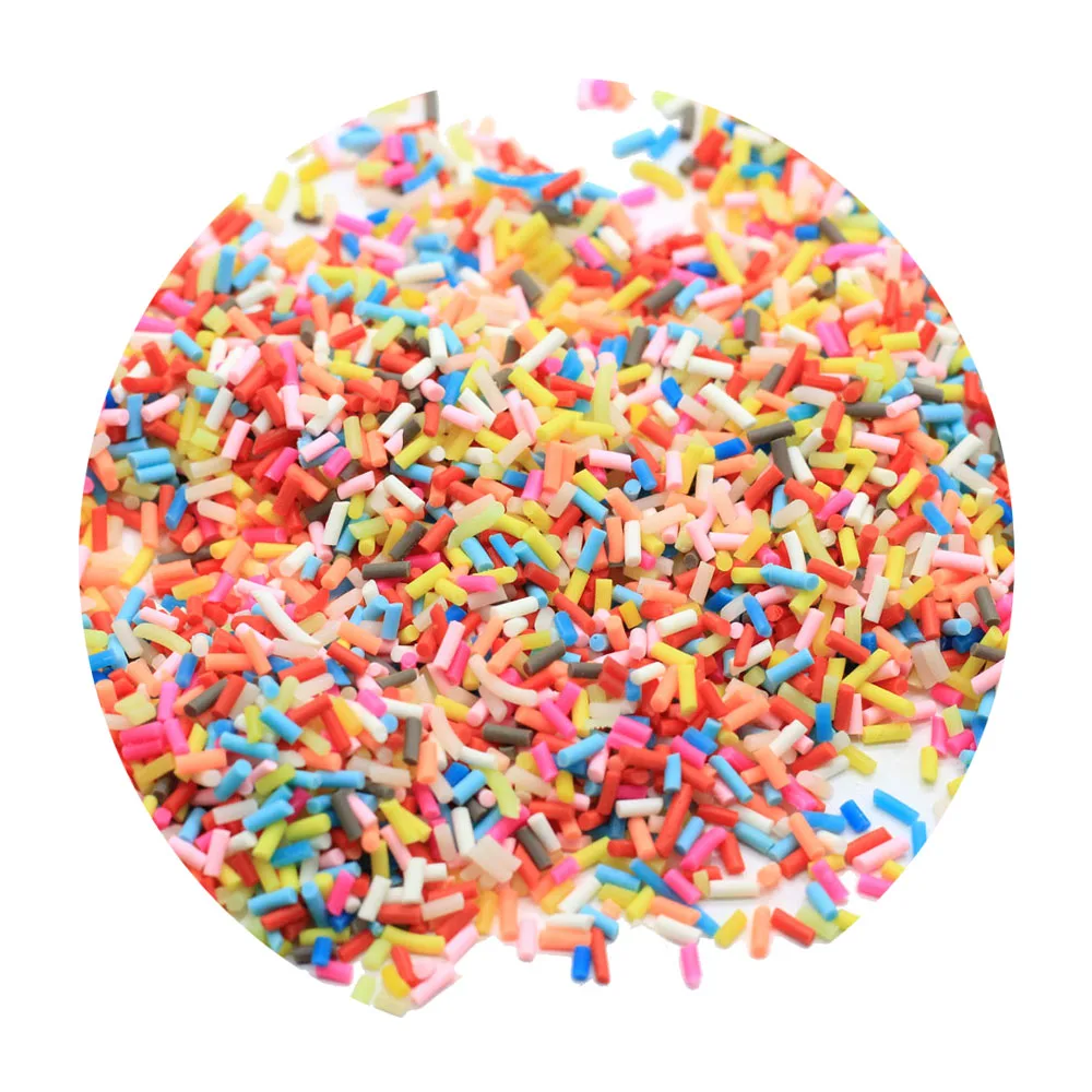 
Long Cylindrical Cut Polymer Hot Soft Clay Sprinkles Colorful For DIY Crafts Tiny Cute Plastic Slime Filler Accessories 
