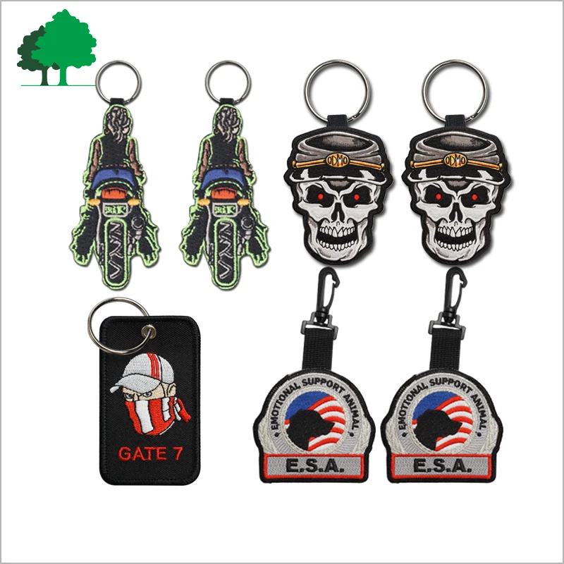 Airline gifts customer logo polyester cotton keychains