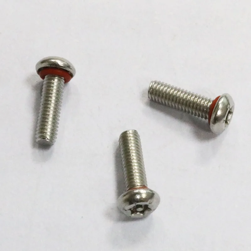 Waterproof Stainless Steel Metal Screw Fastener Machine Thread #8-32 Torx Safety Screw with O Ring Self Sealing Screw