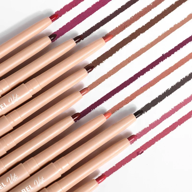 Private Label Pink Lipliner Lip Liner Makeup Vegan Cruelty Free Waterproof Long Lasting Matte Creamy Lip Liner Pencil