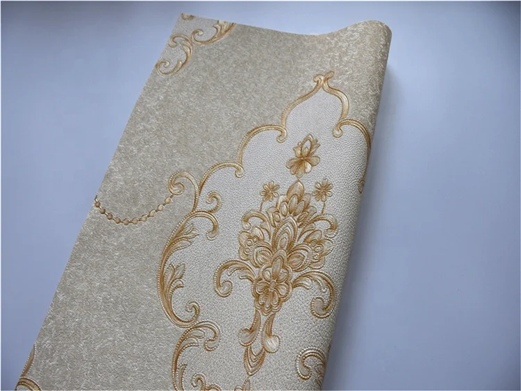 Chinese luxury classic damask style wallpaper for home bedroom living room walls decoration
