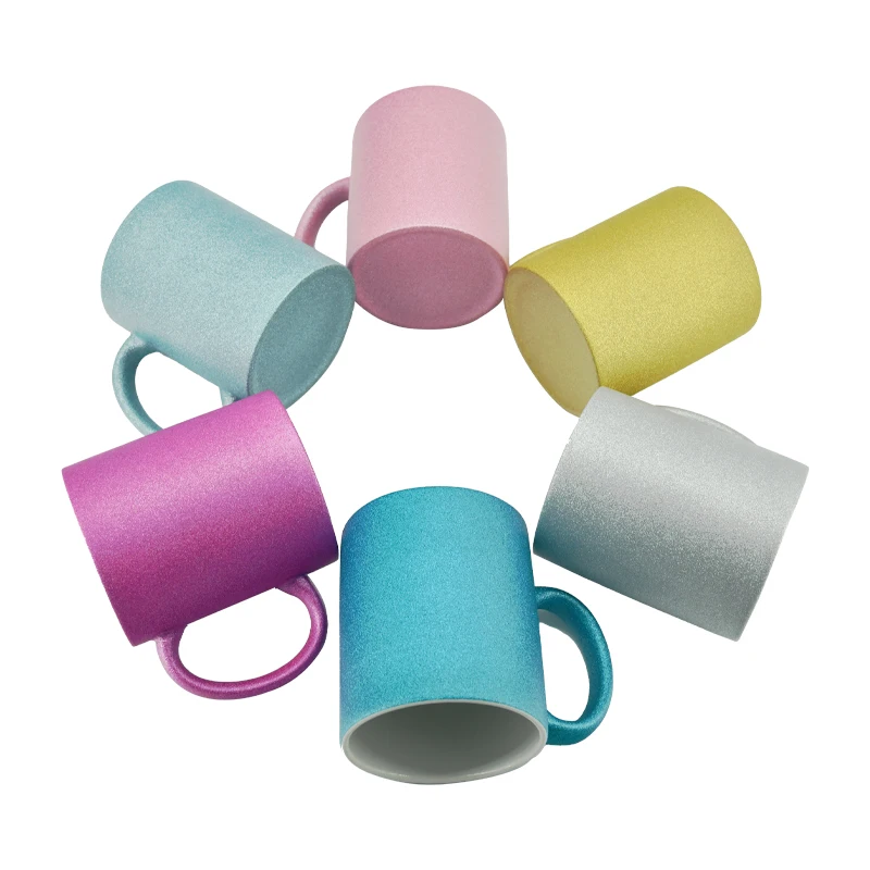 Us WarehouseWhite Blank Sublimation Ceramic Mug Heart Shape Handle Coffee Cup