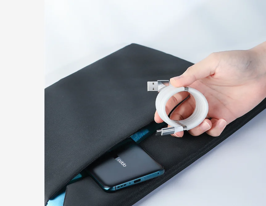 
High quality 0.9M 2.4A USB magic rope magnetic-absorbent silicone flexible durable and easy to carry data line 