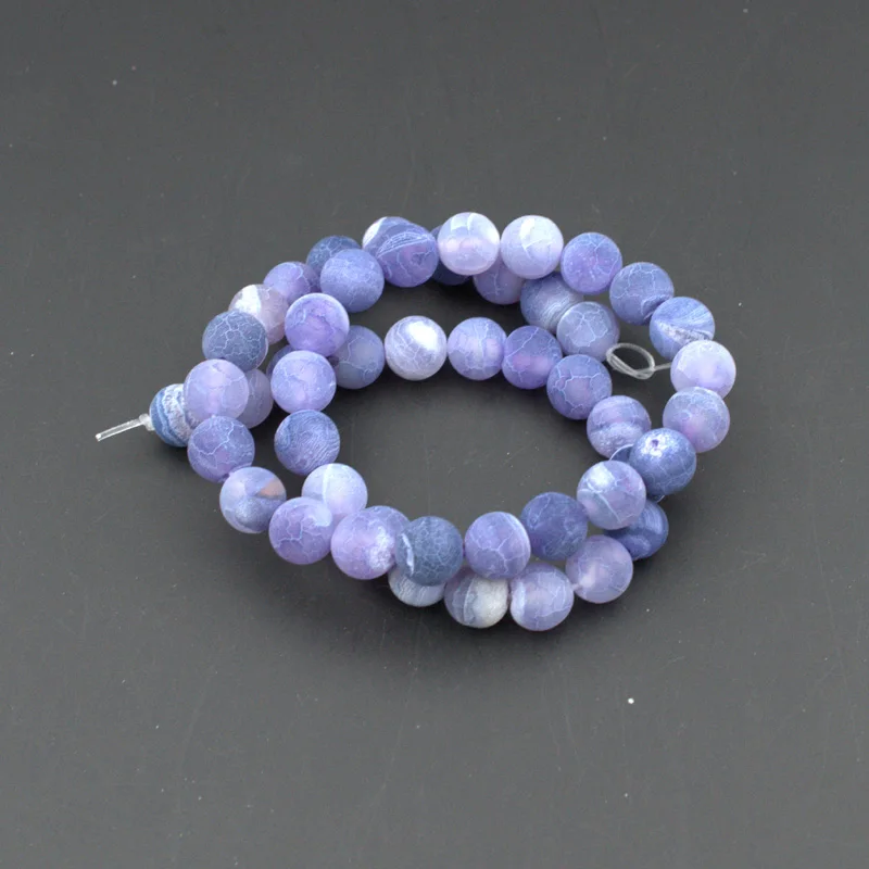 Matte  Weathered Agate Natural Stone Beads Gemstone for Jewelry Making