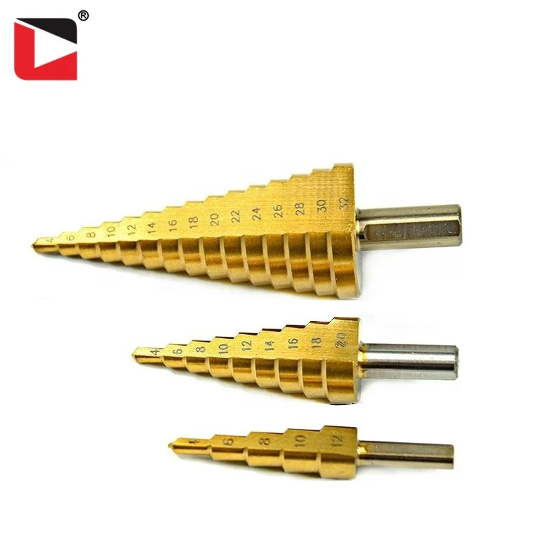 Factory direct Hss cobalt titanium step drill bit set
