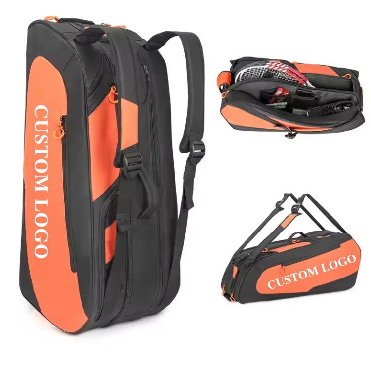 High Quality 6 Racquet Badminton Backpack Beach Tennis Racket Bag Travel Sports Professional Tennis Bags for Women