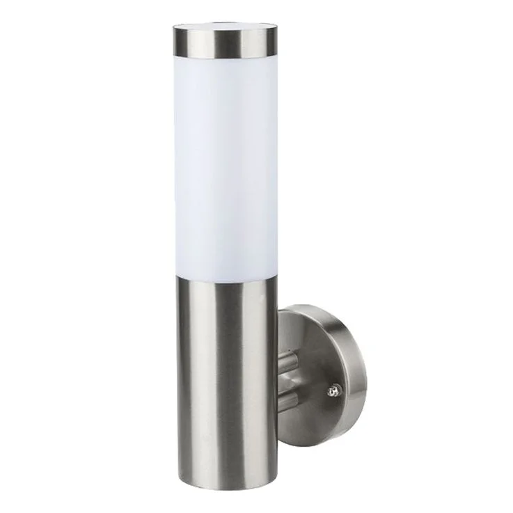 decorative waterproof stainless steel pipe cylinder e27 garden exterior led lights outdoor wall