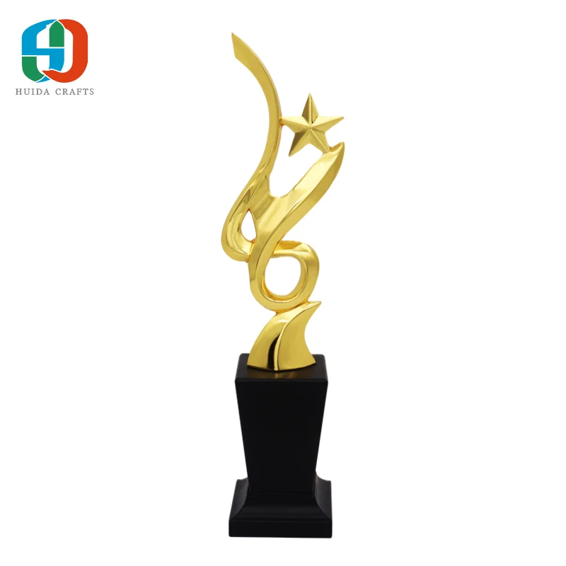 
TV Shows Souvenir Tourism Gift Grammy Oscar Gold Plated Shiny Metal Zinc Alloy Trophy 