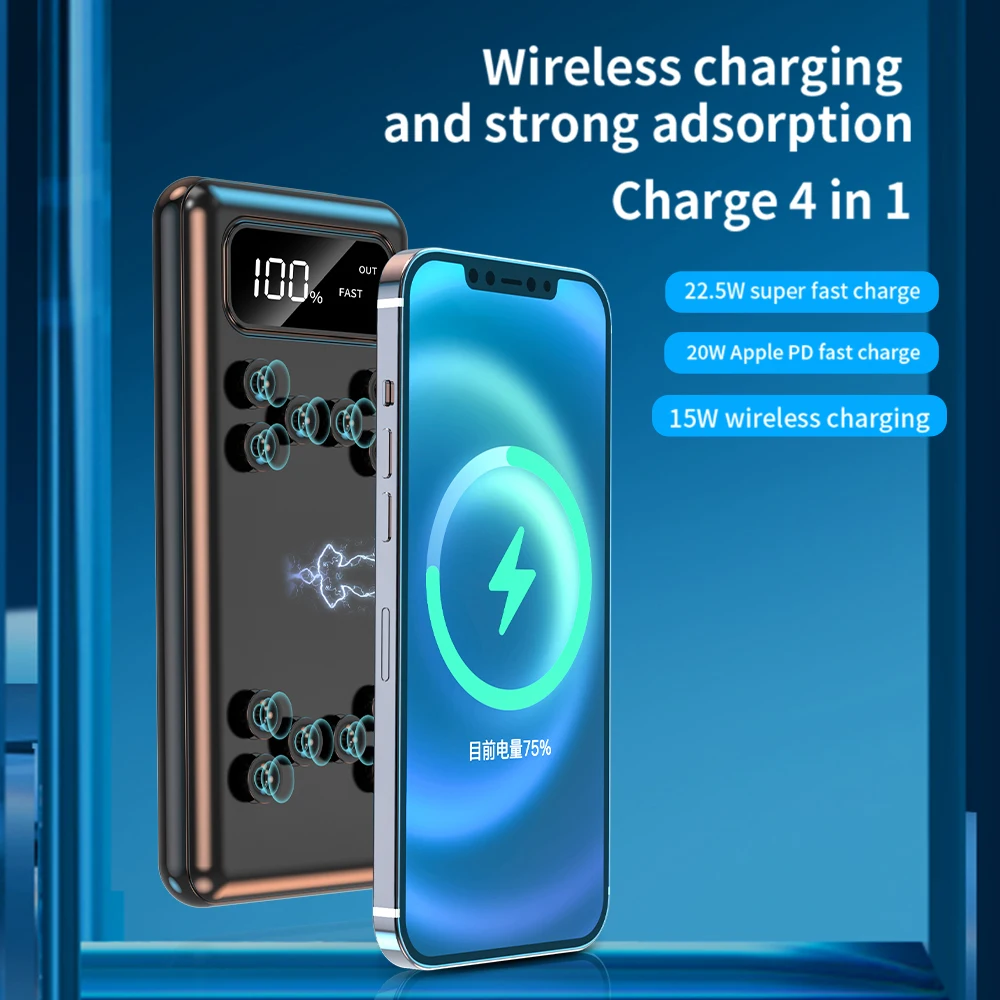 Fast Charge Power Bank 15W Wireless Powerbanks 10000 mAh Mobile Power Supply 10000mAh Wireless Power Bank from Besiter factory