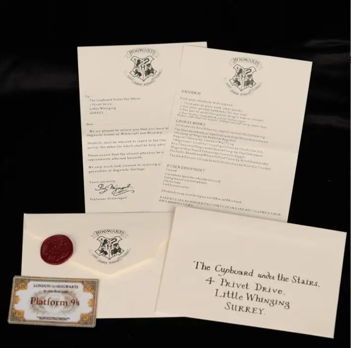 Harry Silver Charm Bracelet with Acceptance Letter Envelopes